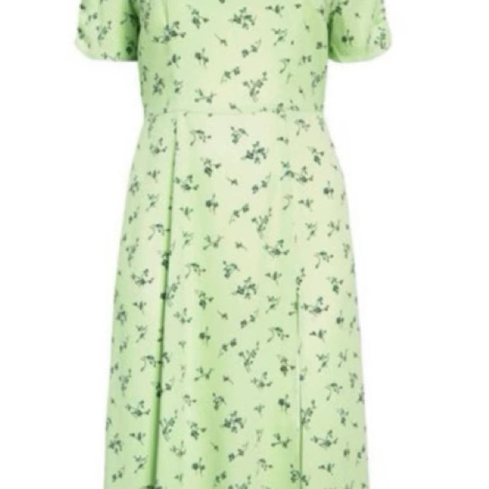 Leith Green Asymmetrical Wrap Sundress